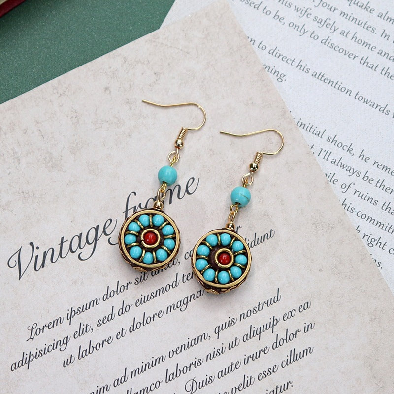 Exotic Tibetan Ethnic-Style Earrings Dropshipman