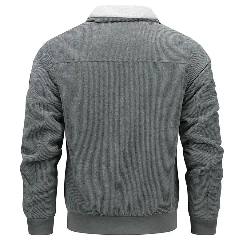 Winter Lapel Fleece Jacket With Pockets Warm Thicken Cotton Coat Men's Clothing Dropshipman