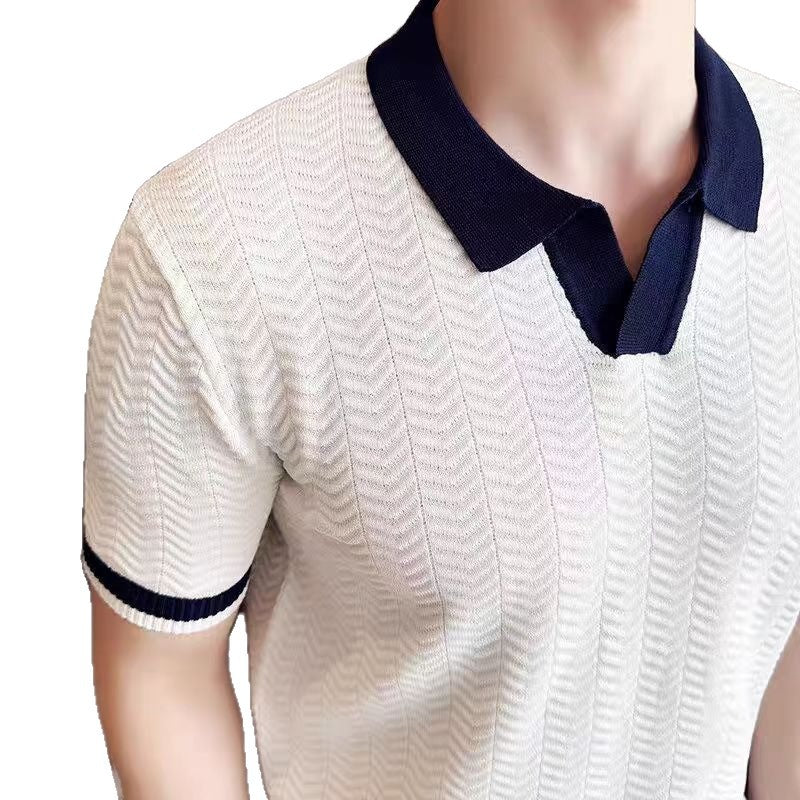 Summer Lightweight Ice Silk Knitted Short Sleeve Top Dropshipman