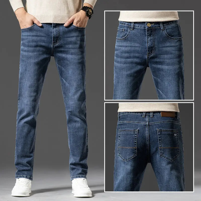 Men's Business Style Denim Jeans – Stylish, Comfortable Casual Wear Dropshipman