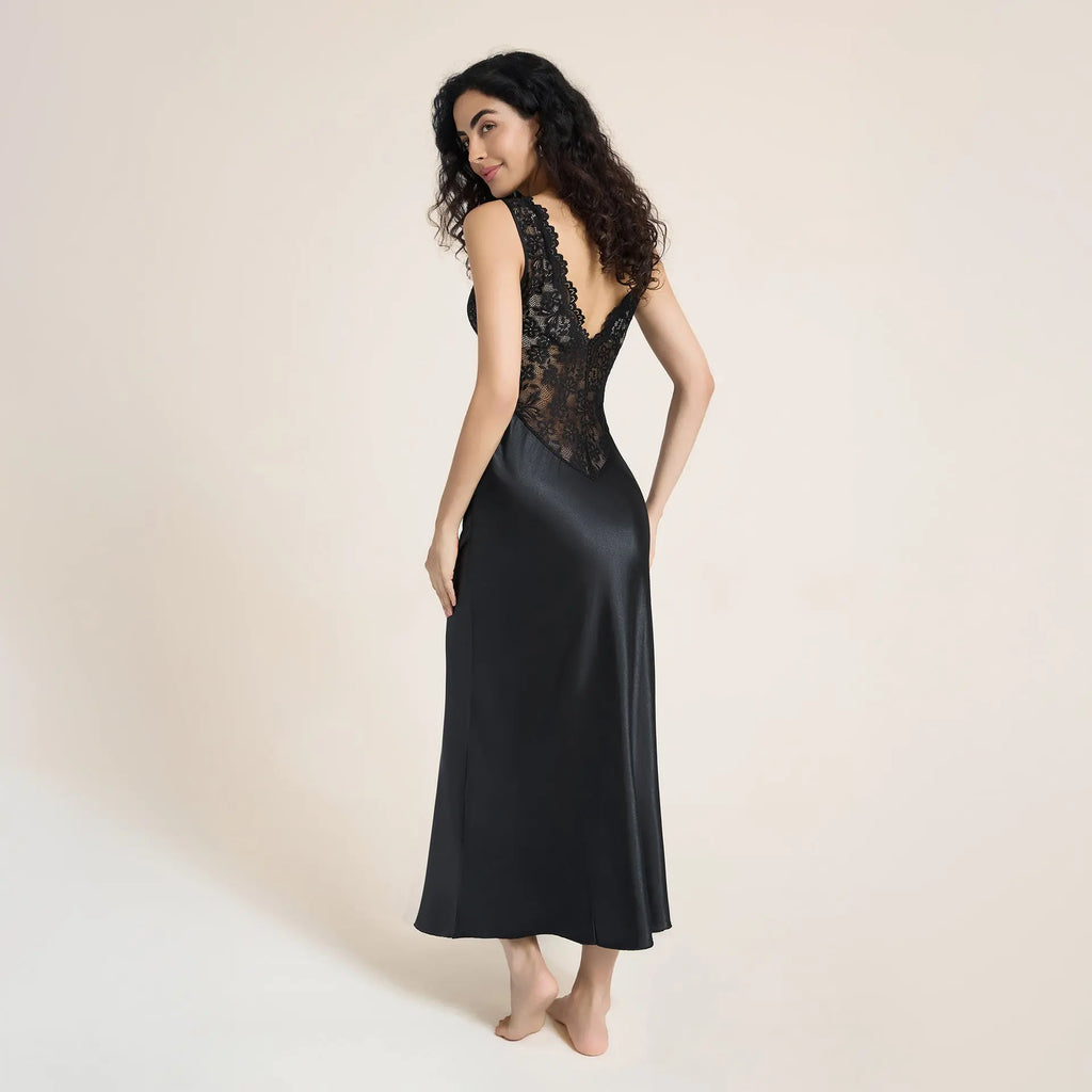 Women’s European & American-Style Lace-Trimmed Slip Bodycon Dress Dropshipman