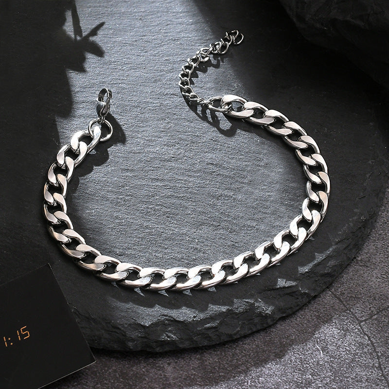 Men's Minimalist And Versatile Retro Cuban Bracelet Dropshipman