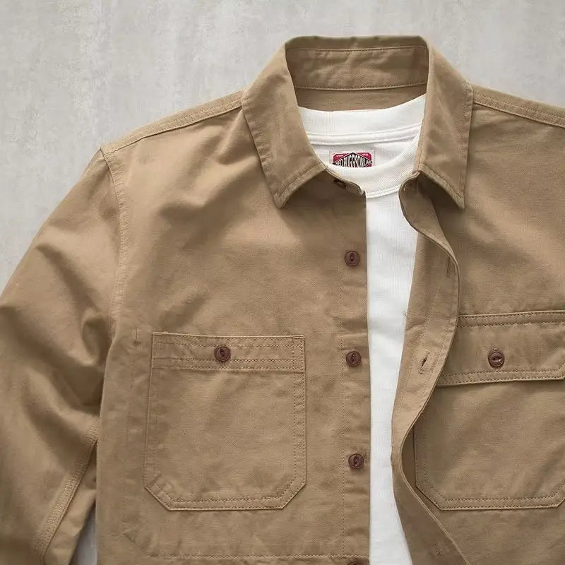 Casual Solid-Color Washed Jacket – Lightweight, Stylish Outerwear for Everyday Wear Dropshipman