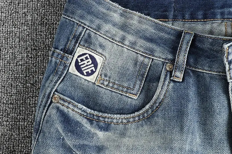 American Vintage Casual Washed Cotton Denim Jeans Spring Autumn Assist Life