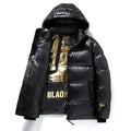 Down Jacket Men Winter Luxury Black Gold Bright Face Waterproof White Duck Assist Life