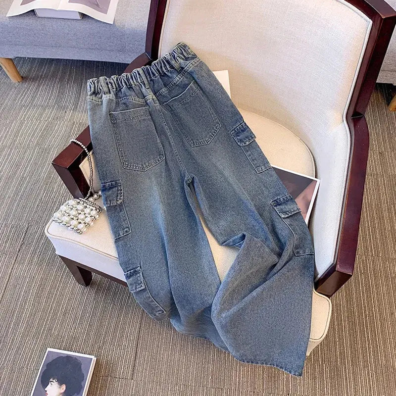 Women's Hip 136 Autumn Loose Workwear Jean 140Kg Plus Size Assist Life