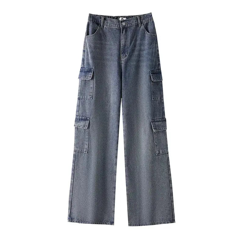 Women's Hip 136 Autumn Loose Workwear Jean 140Kg Plus Size Assist Life