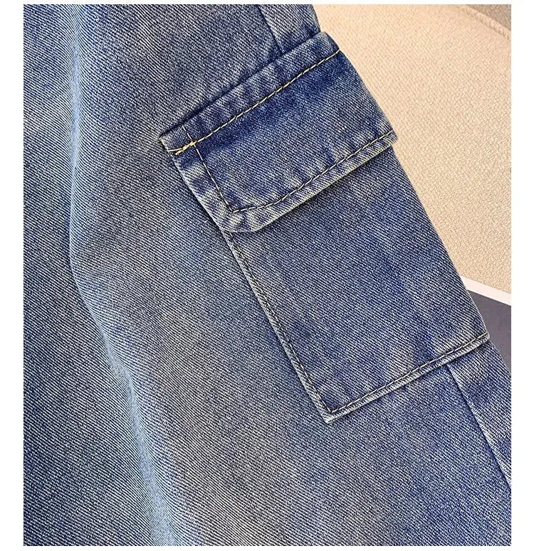 Women's Hip 136 Autumn Loose Workwear Jean 140Kg Plus Size Assist Life