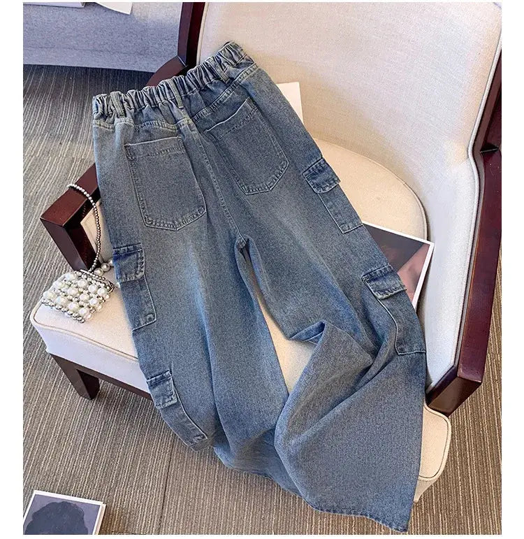 Women's Hip 136 Autumn Loose Workwear Jean 140Kg Plus Size Assist Life