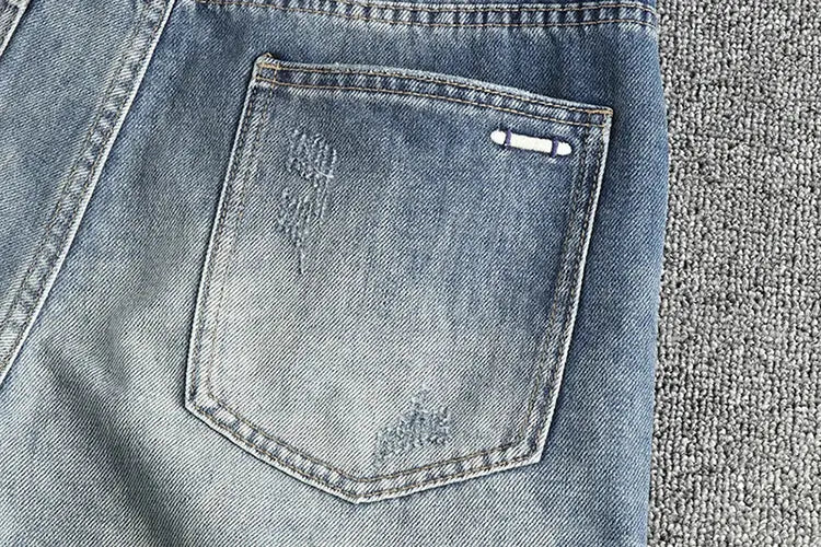 American Vintage Casual Washed Cotton Denim Jeans Spring Autumn Assist Life