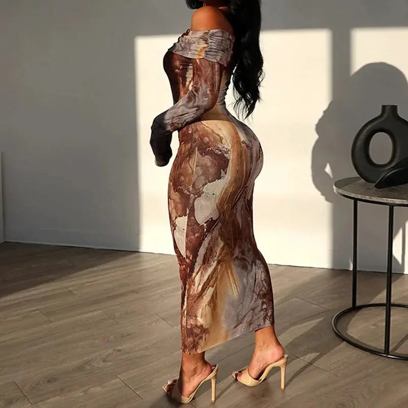 Printing Sexy Dress For Women Long Sleeve Y2k Clothes Assist Life