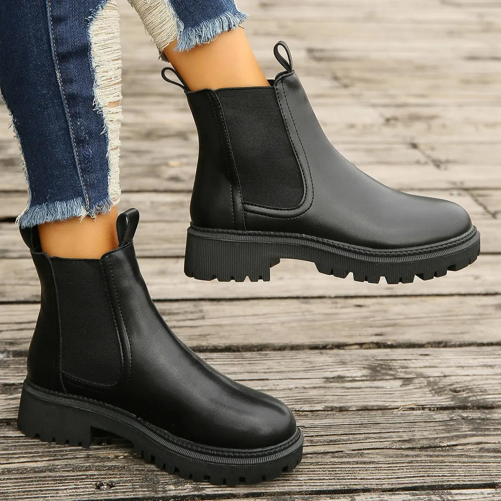 womens shoes Chunky Heel Martin Ankle Boots – Stylish, Comfortable, Durable Footwear for Everyday Wear women's ankle boots Dropshipman