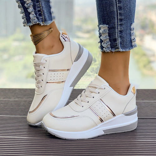 Womens Chunky-Soled Casual Fashion Sneakers Dropshipman