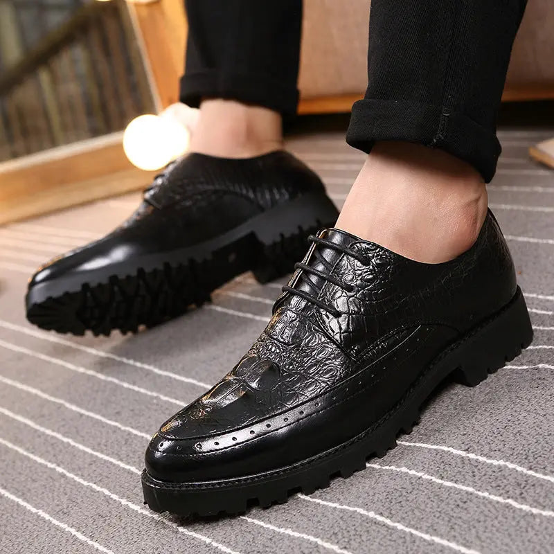 Trendy Mens Casual Height-increasing Shoes British Style men's casual shoes Dropshipman