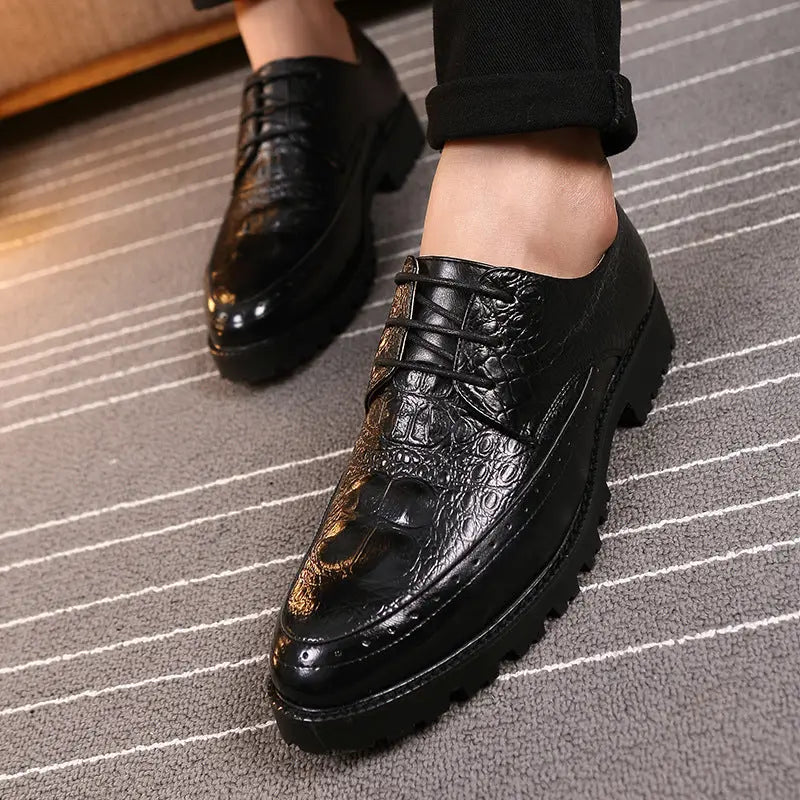 Trendy Mens Casual Height-increasing Shoes British Style men's casual shoes Dropshipman